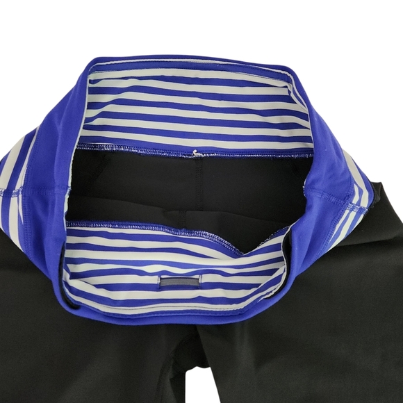 LULULEMON Run: Inspire Crop II Black / Pigment Blue White Narrow Bold size 6 - Picture 8 of 14